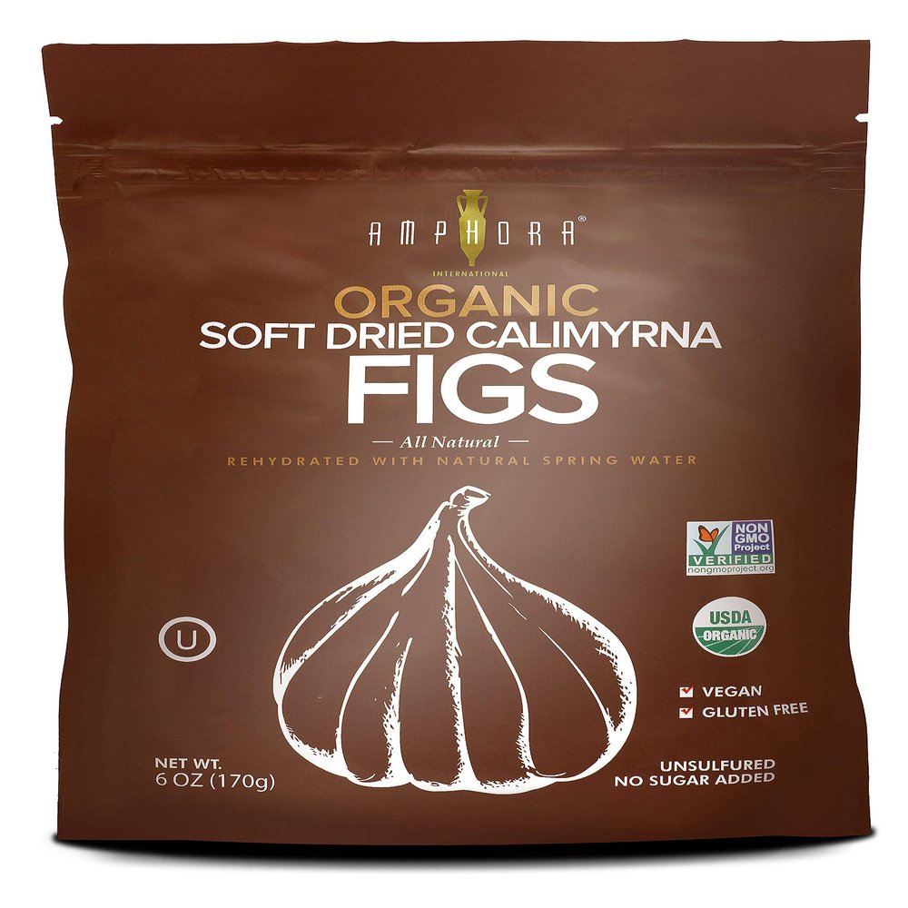 Dried Figs - All Natural Organic Soft Dried Smyrna Figs - Vegan and Gluten-Free Snack - 6oz Each (Pack of 1)