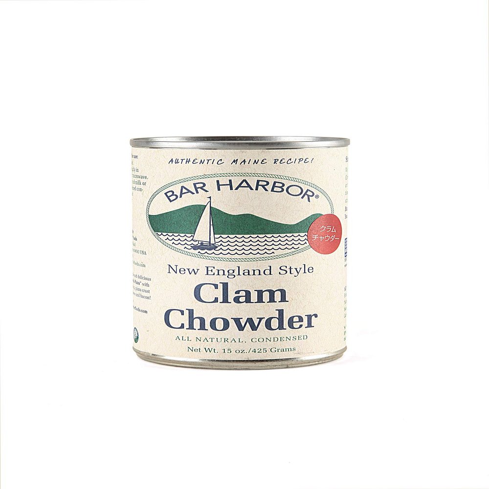 Bar Harbor All Natural Clam Chowder Sampler - 6ctx15oz Cans - 2ea of New England, Cherrystone, and Manhatten Clam Chowder6