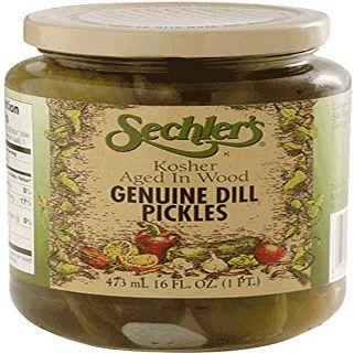 Sechler's Kosher aged in wood genuine dill pickles, 16-fl. oz. glass jar (Pack of 1)