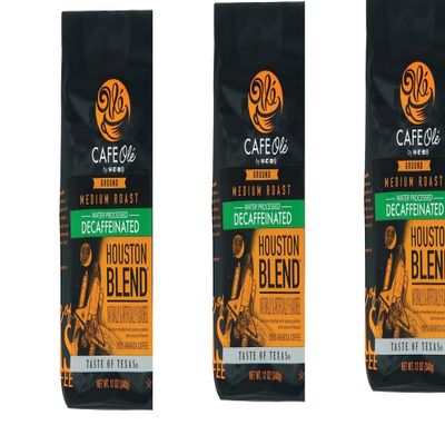3 Pack H-E-B Cafe Ol Houston Blend Decaf Ground Coffee Medium Roast with free Russel Stover candy