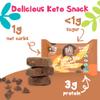 Bhu Foods Keto Bites - Double Dark Chocolate Chip Cookie Dough | Organic Keto Snacks for Adults & Kids | Gluten Free, Vegan, Low Carb, Low Sugar | Individually Wrapped Protein Bites (2 Pack) view 3