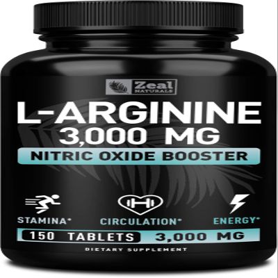L Arginine 3000mg Capsules (150 Tablets | 1000mg) Maximum Dose L-Arginine Nitric Oxide Supplement for Supporting Muscle Growth, Vascular Function and Energy - Nitric Oxide Booster