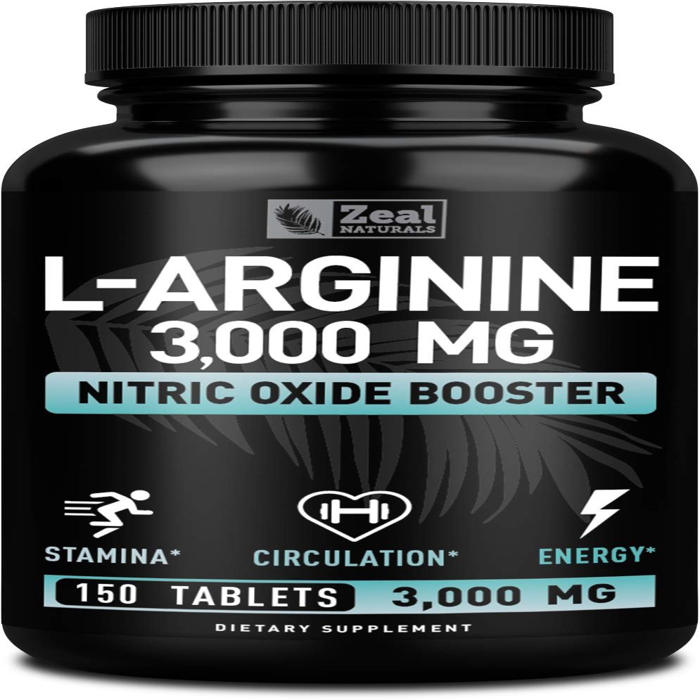 L Arginine 3000mg Capsules (150 Tablets | 1000mg) Maximum Dose L-Arginine Nitric Oxide Supplement for Supporting Muscle Growth, Vascular Function and Energy - Nitric Oxide Booster