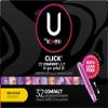 U by Kotex Click Compact Tampons, Regular Absorbency, Unscented, 32 Count view 2