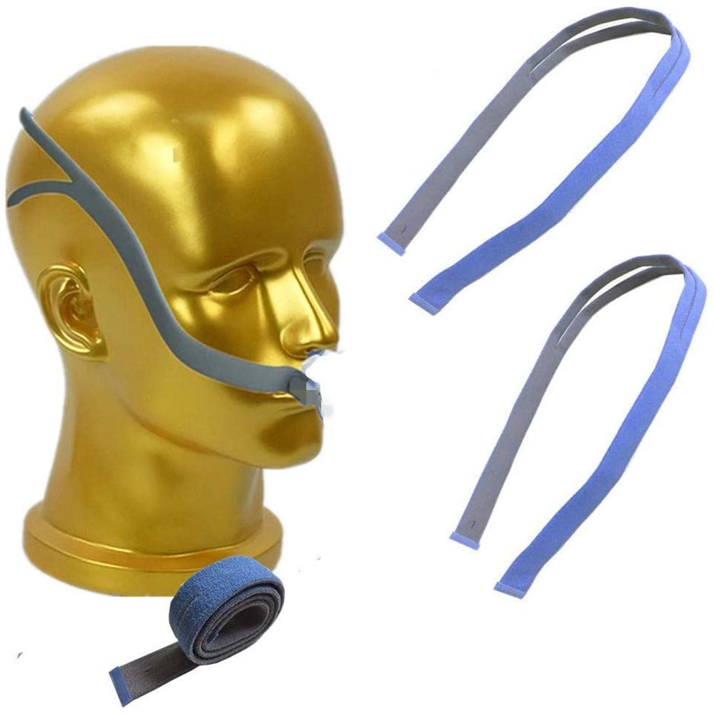 2 Replacement p10 Headgears Compatible with ResMed Airfit P10 Nasal Pillow Replacements Strap Blue and Gray