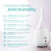 Raindrop 3.0 Nebulizing Essential Oil Diffuser for Aromatherapy by Organic Aromas with Touch Sensor and Magconnect-Style Electrical Cord and Adapter. (Light) view 3