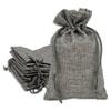 12-Pack 5.5x7.75 Natural Burlap Gift Bags w. Drawstring (Cool Grey, Medium) for Party Favors, Presents or DIY Craft by TheDisplayGuys view 1