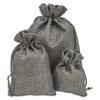12-Pack 5.5x7.75 Natural Burlap Gift Bags w. Drawstring (Cool Grey, Medium) for Party Favors, Presents or DIY Craft by TheDisplayGuys view 4