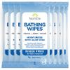 Nurture Rinse Free Bathing Wipes for Adults w/Aloe | Waterless Cleansing for sensitive skin | Disposable Adult Body Bath Wet Wipe for Disabled Bedridden | 64 wipes view 1