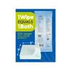 Nurture Rinse Free Bathing Wipes for Adults w/Aloe | Waterless Cleansing for sensitive skin | Disposable Adult Body Bath Wet Wipe for Disabled Bedridden | 64 wipes view 2