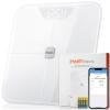 iHealth Nexus Smart Scale for Body Weight Bluetooth, Digital Bathroom Scale Body Fat and Muscle, Body Composition Monitor Health Analyzer for BMI Compatible for iOS & Android Accurate to 0.1lb-White view 1