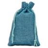 12-Pack 3x4 Natural Burlap Gift Bags w. Drawstring (Teal Blue, X-Small) for Party Favors, Presents or DIY Craft by TheDisplayGuys view 2