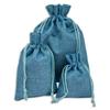 12-Pack 3x4 Natural Burlap Gift Bags w. Drawstring (Teal Blue, X-Small) for Party Favors, Presents or DIY Craft by TheDisplayGuys view 4