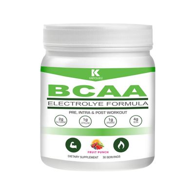 BCAAs by Karyosurge Fruit Punch Flavor Branch Chain Amino Acids 30 Servings