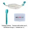 AITIME Soft Contact Lenses Remover and Insertion Tool, Contact Tweezers and Soft Silicone Scoop for Girls with Long Nails, Gift for Contact Lens New User (Green) view 2