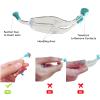 AITIME Soft Contact Lenses Remover and Insertion Tool, Contact Tweezers and Soft Silicone Scoop for Girls with Long Nails, Gift for Contact Lens New User (Green) view 4