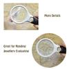 3X 45x Handheld Magnifier Illuminated Reading Magnifying Glass Lens Jewelry Loupe with 3 LED Light Ideal for Reading Newspaper, Crafts, Hobby, Maps, Watch Repair (White+Black) (White + Black) view 4