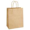 100Pcs Brown Paper Bags 7.8x4.25x10.6" Paper Gift Bags with Handles for Wedding Party Craft Retail Packaging ,Recycled Twist handles Shopping Bags (Brown,S-100) view 1
