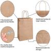 100Pcs Brown Paper Bags 7.8x4.25x10.6" Paper Gift Bags with Handles for Wedding Party Craft Retail Packaging ,Recycled Twist handles Shopping Bags (Brown,S-100) view 4