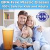 Restaurant Grade, BPA-Free 12oz Amber Plastic Cups 6pk. Super Durable, Break Resistant Drinking Glasses for Cafe, Party, Catering. Reusable, Stackable Tumblers with Textured Grip Design view 3