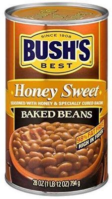 Bush's Best Honey Baked Beans 28 oz (Pack of 12)