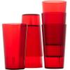 Restaurant Grade, BPA-Free 12oz Red Plastic Cups 6pk. Super Durable, Break Resistant Drinking Glasses for Cafe, Party, Catering. Reusable, Stackable Tumblers with Textured Grip Design view 1