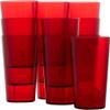 Restaurant Grade, BPA-Free 12oz Red Plastic Cups 12pk. Super Durable, Break Resistant Drinking Glasses for Cafe, Party, Catering. Reusable, Stackable Tumblers with Textured Grip Design view 1