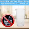 Restaurant Grade, BPA-Free 12oz Clear Plastic Cups 24pk. Super Durable, Break Resistant Drinking Glasses for Cafe, Party, Catering. Reusable, Stackable Tumblers with Textured Grip Design view 2