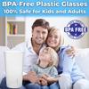 Restaurant Grade, BPA-Free 12oz Clear Plastic Cups 24pk. Super Durable, Break Resistant Drinking Glasses for Cafe, Party, Catering. Reusable, Stackable Tumblers with Textured Grip Design view 3