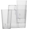 Restaurant Grade, BPA-Free 12oz Clear Plastic Cups 6pk. Super Durable, Break Resistant Drinking Glasses for Cafe, Party, Catering. Reusable, Stackable Tumblers with Textured Grip Design view 1