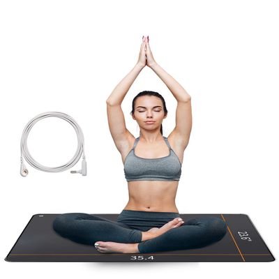 Grounding Mat,35.4x23.6 inches,Reconnect to The Earth EMF Recovery,for Foot Therapy, Universal Grounding Sleep Mat, Grounding Yoga Mat,Improve Energy,Sleep Assist and Helps with Anxiety Black