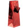 JAM Paper Wine Gift Bags - 5 x 3 1/2 x 13 - Red Foil Vertical Pinstripe - Sold Individually view 1