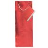 JAM Paper Wine Gift Bags - 5 x 3 1/2 x 13 - Red Foil Vertical Pinstripe - Sold Individually view 2