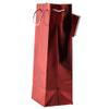 JAM Paper Wine Gift Bags - 5 x 3 1/2 x 13 - Red Foil Vertical Pinstripe - Sold Individually view 3