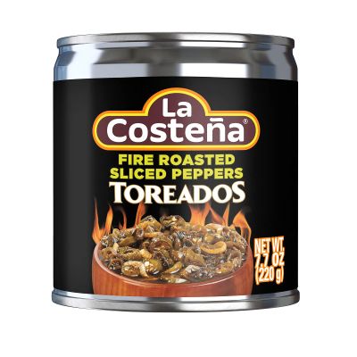 La Costea Sliced Serrano Pepper Toreado - Fire Roasted Spicy Green Chiles for Mexican Food, Pico de Gallo, Taco Seasoning, Salsa Verde & Guacamole - Pickled Vegetables - 7.7oz, 12 Pack Canned Chilis