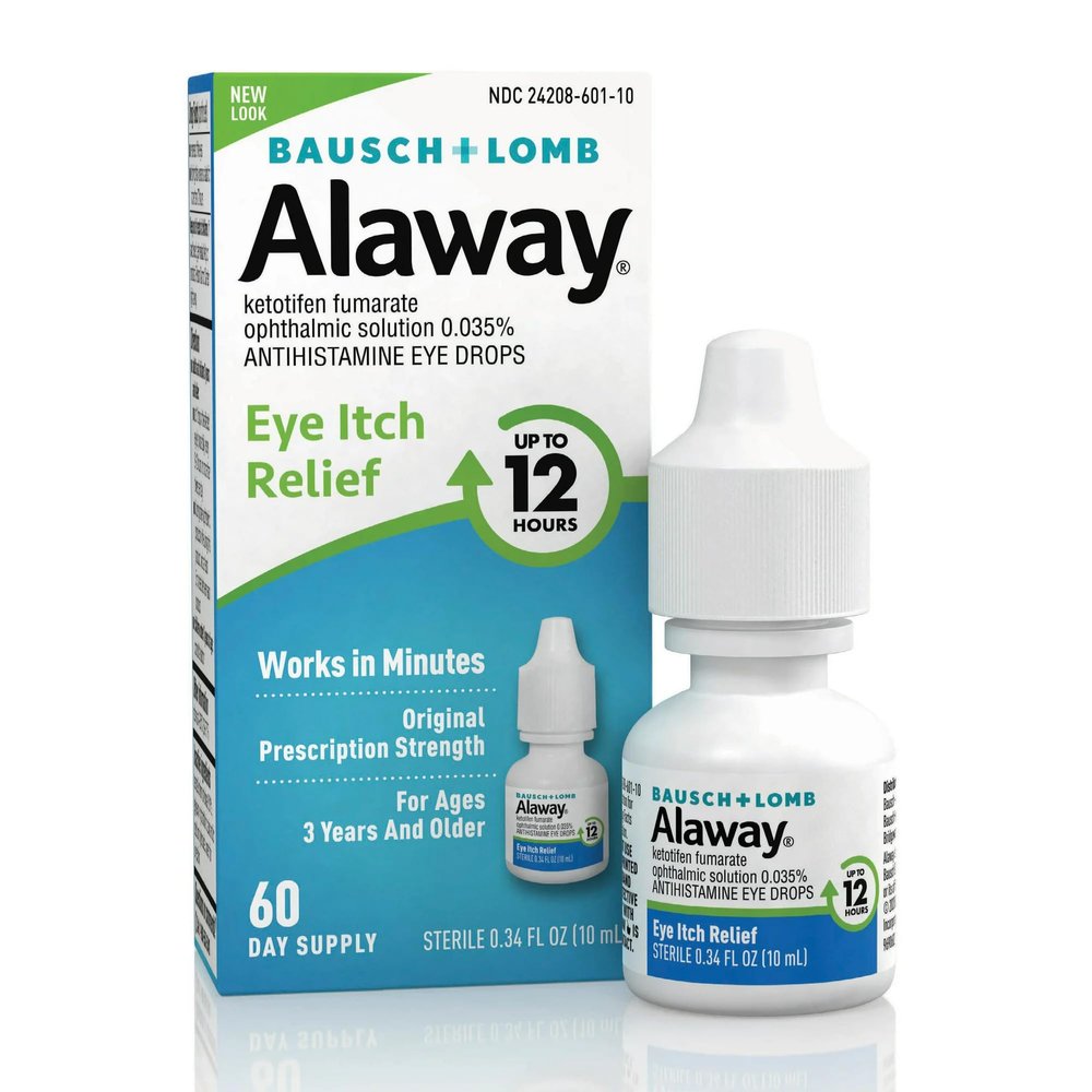 Alaway Bauch & Lomb Eye Itch Relief Drops (Pack of 6)