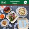 Raj Palm Leaf Plates Plates like Bamboo plates Disposable, Decorative Compostable Tableware for wedding, Lunch, Dinner, Birthday, Camping, Outdoor BBQ, Picnic (9.5"x12 7"x12 (24 Pack)) view 4