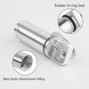 2 Pack Small Pocket Pill Box Keychain, Portable Mini Aluminium Alloy Pill Organizer Case Container for Purse, Waterproof Metal Pill Holder Medicine Bottle for Outdoor Camping Travel (Black & White) view 3