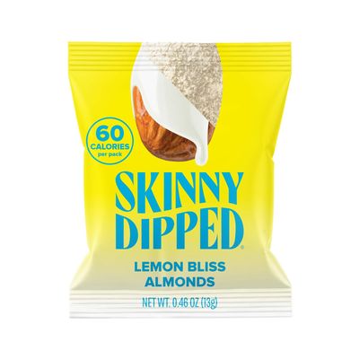 SkinnyDipped Lemon Bliss Almonds, Mini Snack Packs, Chocolate Covered Almonds, Low Sugar, Gluten Free, Healthy Snack, 24 Count