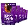 SkinnyDipped Super Dark Chocolate + Sea Salt Almonds, Vegan, Healthy Snack, Plant Protein, Gluten Free, 3.5 oz Resealable Bags, Pack of 5 view 1