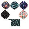 5 Cloth Menstrual Pads 1 Wet Bag XS Panty Liners Reusable Washable (Blue Feather Down, XS Panty Liners) view 1