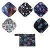 5 Cloth Menstrual Pads 1 Wet Bag XS Panty Liners Reusable Washable (Retro Floral, XS Panty Liners) view 1