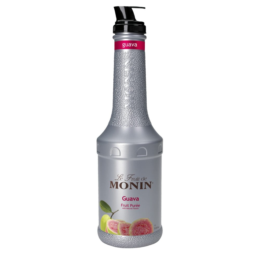 Monin - Guava Fruit Pure, Juicy Guava Taste, Perfect for Lemonades, Teas, Cocktails, Mocktails, Culinary Dishes & More, Vegan, Non-GMO, Gluten-Free (1 Liter)