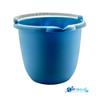 Buckets ECO-Plastic, 3 Pack Made in U.S.A. Ergonomic Bottom and handling 2,3 Gallon. Blue Color. view 2