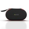 AGOZ Asthma Inhaler Medicine Travel Case Pouch Cover, Inhaler Holder with Zipper Closure and Wrist Strap (Black/Red) view 3