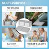 colsen Baby Bath Kneeler and Elbow Kneeling Rest Pad Set  Comfortable, 1.5 Thick, Painless, Non-Slip, Foldable Mat for Bathing Parents, with Toy Organizer for Babies and Toddlers - Grey view 3