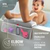 colsen Baby Bath Kneeler and Elbow Kneeling Rest Pad Set  Comfortable, 1.5 Thick, Painless, Non-Slip, Foldable Mat for Bathing Parents, with Toy Organizer for Babies and Toddlers - Grey view 4