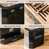 CASE ELEGANCE Monogrammed Octodor Large Black Piano Finish Glass Top Cedar Humidor with Digital Hygrometer, Humidification System, and Accessory Drawer - Holds (50-100 Cigars) view 4