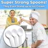 Extra Sturdy, BPA Free 200ct Plastic Tasting Spoons. Disposable Mini Tasters for Small Sampling or Individual Portions of Ice Cream, Sauces and Appetizers. Great for Food Trucks, Parties and Events. view 2