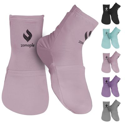 ZOMAPLE Cold Therapy Socks + Gel Packs, Lavender, Medium Soothe Burning Feet & Reduce Swelling Hot/Cold Use, Touch Fasteners & Comes with 2 Large & 2 Small Gel Packs Versatile Foot Ice Pack Wrap